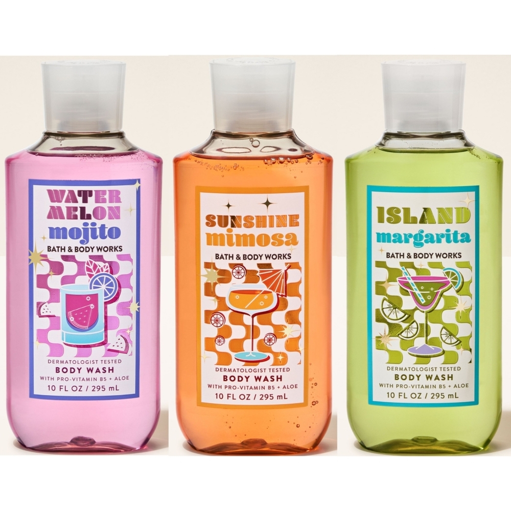Bath & Body Works Fruity Cocktails 3 Piece Body Wash Set NEW Rare